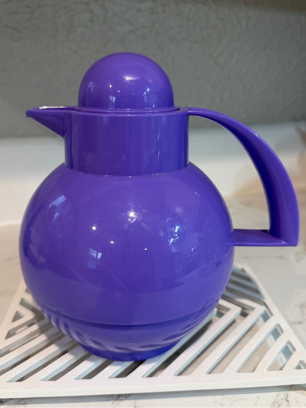 VTG Purple Gezi West Germany Vacuum Thermal Carafe / Pitcher - Retro 80s